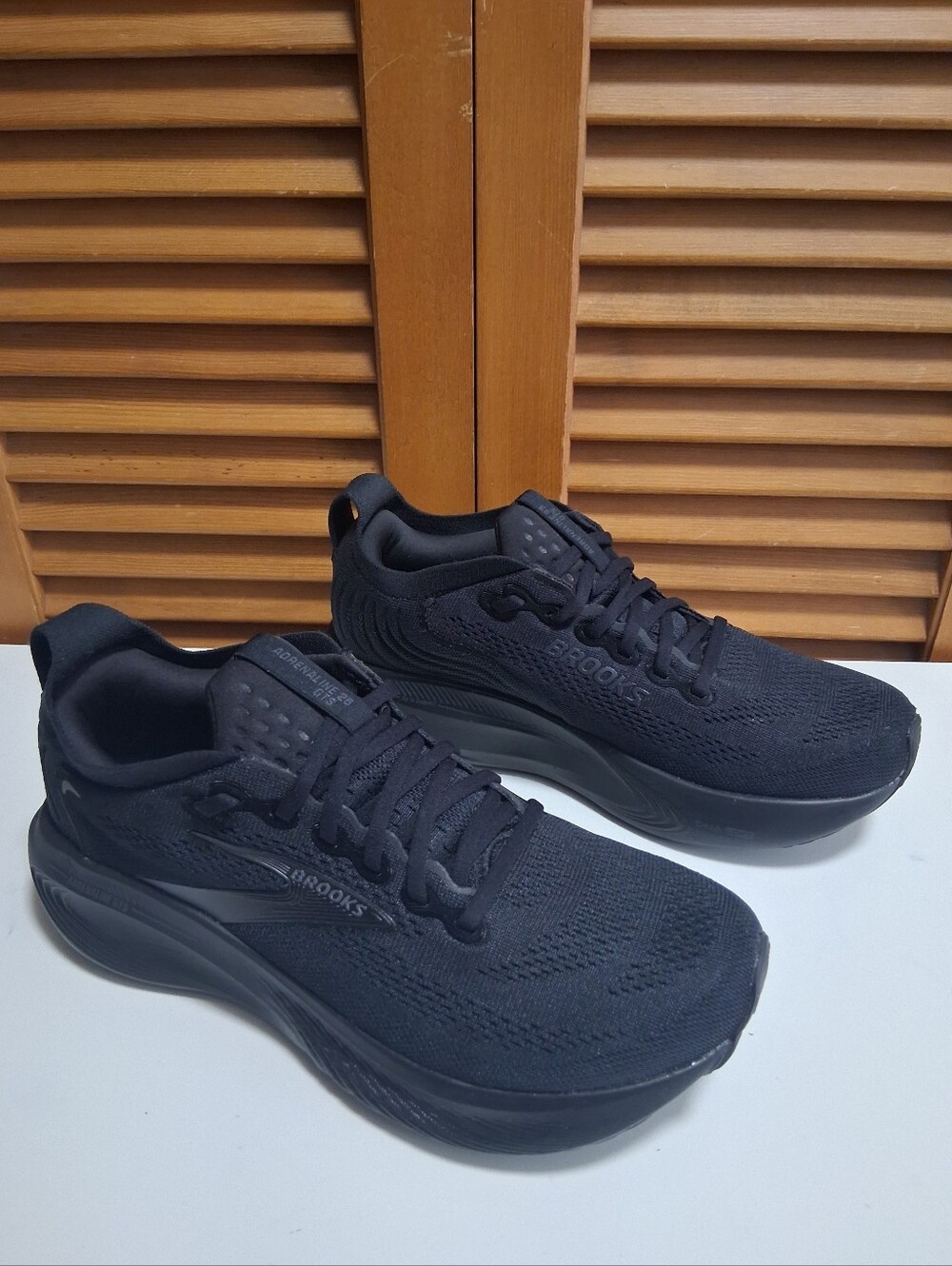Brooks Adrenaline GTS 25 All Black Running Shoe Women’s Size 9 (2A) Narrow * NEW - Picture 4 of 8